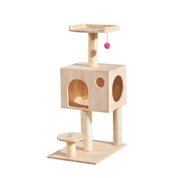 Solid Wood Cat Climb Frame Sisal Cat Nest Cat House Cat Tree Cat Catch Board Cat Grab Pillar Cat Toy