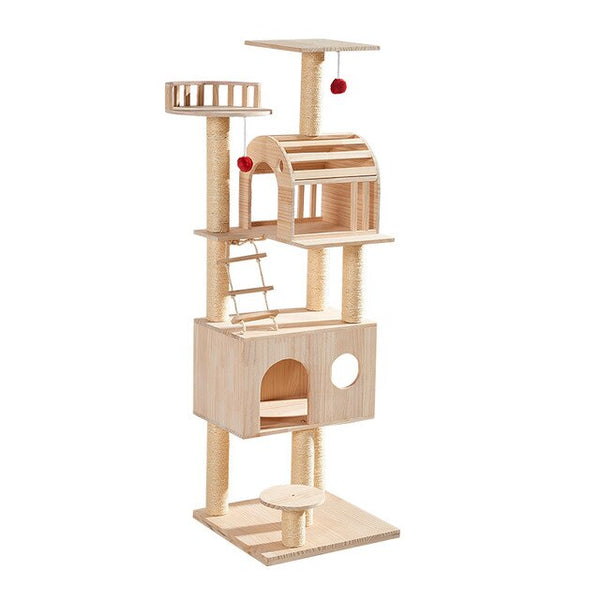 Solid Wood Cat Climb Frame Sisal Cat Nest Cat House Cat Tree Cat Catch Board Cat Grab Pillar Cat Toy