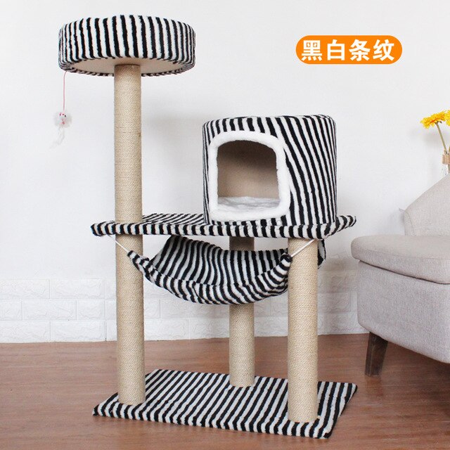 Cat Climbing Frame Cat Shelf Cat Litter Summer Four Seasons Universal Cat Tree One Cat House Small with Nest Grab Column