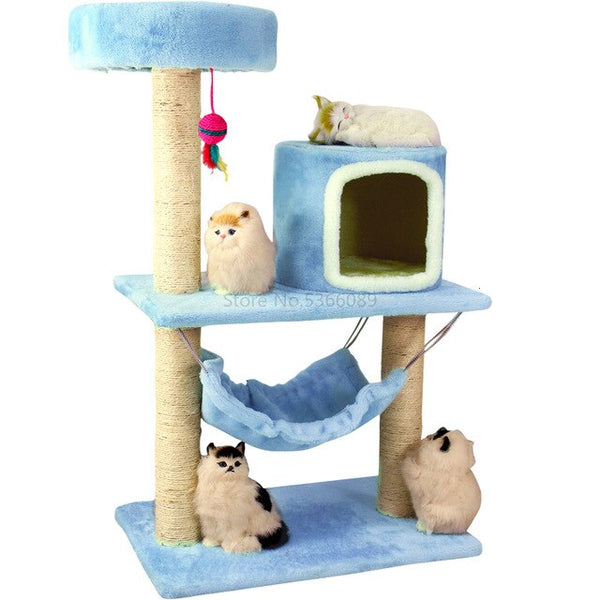 Cat Climbing Frame Cat Shelf Cat Litter Summer Four Seasons Universal Cat Tree One Cat House Small with Nest Grab Column