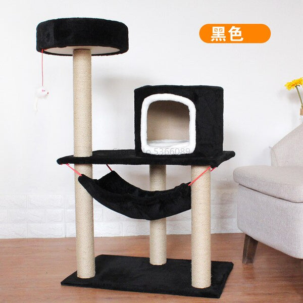Cat Climbing Frame Cat Shelf Cat Litter Summer Four Seasons Universal Cat Tree One Cat House Small with Nest Grab Column