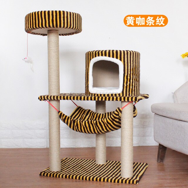 Cat Climbing Frame Cat Shelf Cat Litter Summer Four Seasons Universal Cat Tree One Cat House Small with Nest Grab Column