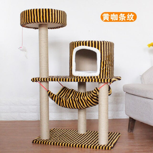 Cat Climbing Frame Cat Shelf Cat Litter Summer Four Seasons Universal Cat Tree One Cat House Small with Nest Grab Column