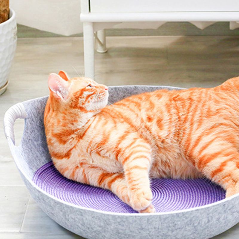 Cat Beds House with Cool Mat Felt Cloth Dog Sleeping Basket Comfortable Breathable Funny Kitten Puppy Cave X4YE