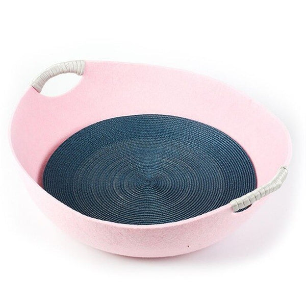 Cat Beds House with Cool Mat Felt Cloth Dog Sleeping Basket Comfortable Breathable Funny Kitten Puppy Cave X4YE