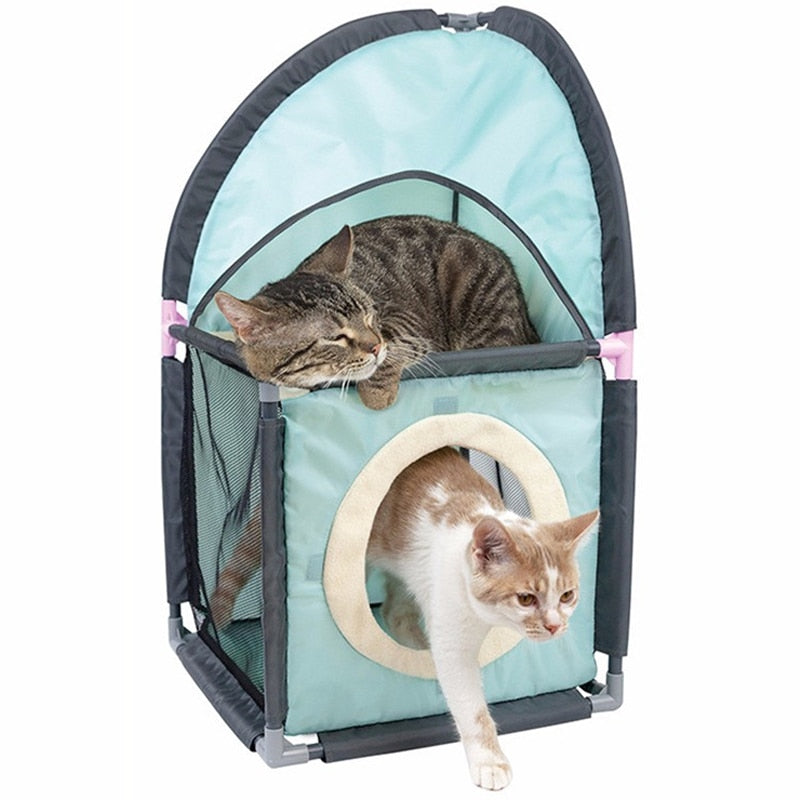 Best Sell Cat Tent Toy Diving Tower Funny Educational Toys For Small Cat Or Puppy Dog With Blue Hole Scramble Puzzle Toy