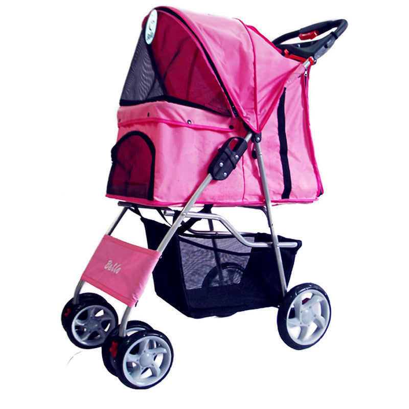 2016 Four-wheel Pet Stroller Dog Pushchair Pram/doggy /puppy Strollers For Small Medium Dogs Thickening Oxford Easy Cleaning