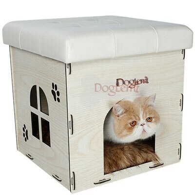 Multi-functional Creative Stool Chair Pet Nest Wood Family Sitting Cats House Dog Bed Pet Puppy Warming Winter Nest Pet Supplies
