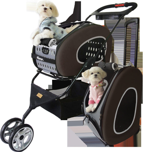 IBIYAYA 5 in 1 EVA pet carrier hight quality Pet Cat Stroller/Dog Strollers easy for travel Grenn Blue Coffee