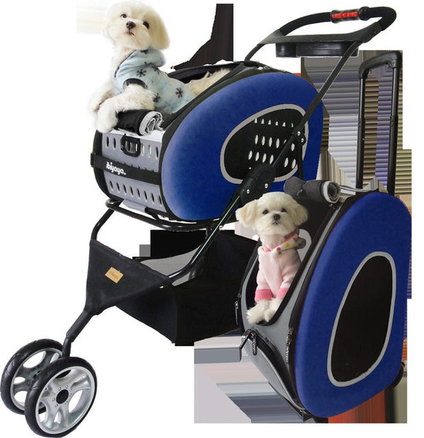 IBIYAYA 5 in 1 EVA pet carrier hight quality Pet Cat Stroller/Dog Strollers easy for travel Grenn Blue Coffee
