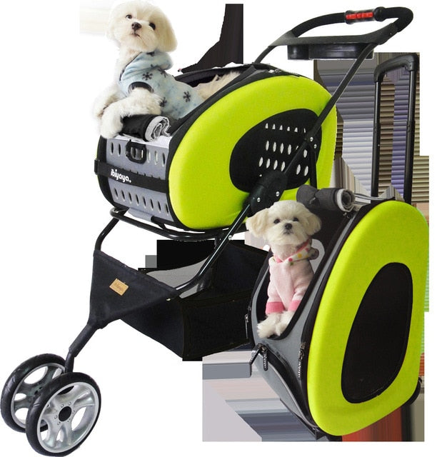 IBIYAYA 5 in 1 EVA pet carrier hight quality Pet Cat Stroller/Dog Strollers easy for travel Grenn Blue Coffee