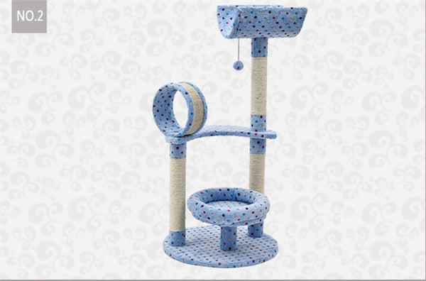 Cat Tree Furniture  Pet Climbing Toy Cat Kittens Climbing Tree Easily Assemble Convenient Comfortable Stable Soft High Quality