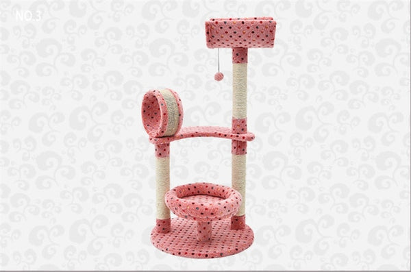 Cat Tree Furniture  Pet Climbing Toy Cat Kittens Climbing Tree Easily Assemble Convenient Comfortable Stable Soft High Quality