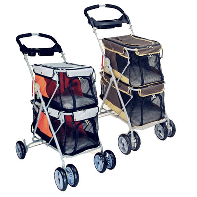 2016 New Design Pet Stroller For 2 Dogs Load 25kg Dog Pushchair Pram/doggy /puppy Strollers For Sale 360 Degree Rotation Cart