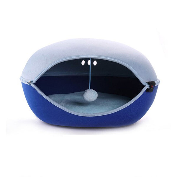 APAULAPET Warm And Washable Cat House Mongolian Yurts Pet Bed For Winner