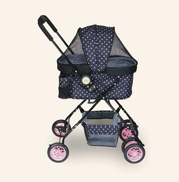 2016 New Fashion Pink/white Pet Strollers For Small And Medium Dogs Load 8kg With 4 Wheels Dog Pushchairs Prams/puppy Stroller