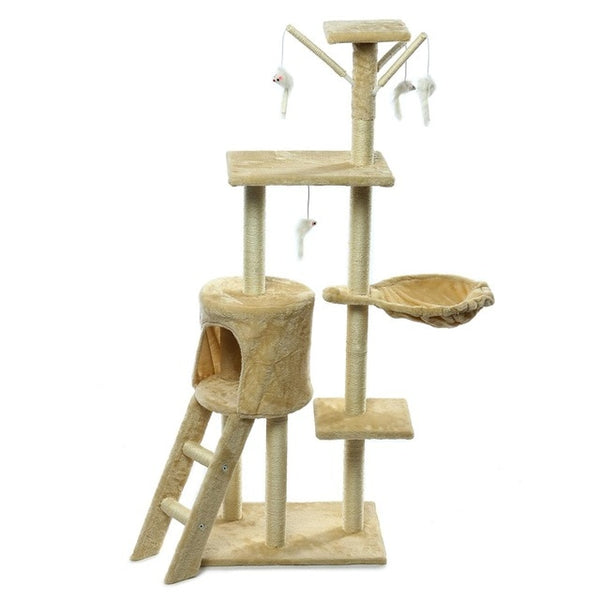 Cat Climbing Frame Cat Scratching Post Tree Scratcher Pole Furniture Gym House Toy Cat Jumping Platform 50*35*140 cm