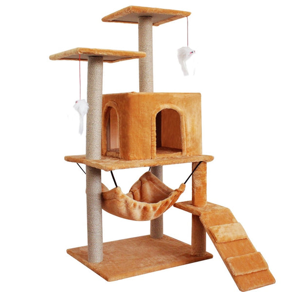 Pet Cat Climber Multi-layer Luxury Furniture Cat Scratching Post Climbing Tree Jumping Frame Toy with Ladder Cats House Supplies