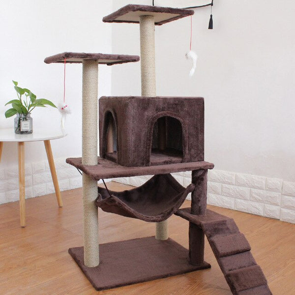 Pet Cat Climber Multi-layer Luxury Furniture Cat Scratching Post Climbing Tree Jumping Frame Toy with Ladder Cats House Supplies