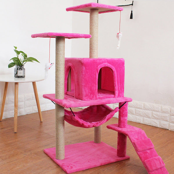 Pet Cat Climber Multi-layer Luxury Furniture Cat Scratching Post Climbing Tree Jumping Frame Toy with Ladder Cats House Supplies