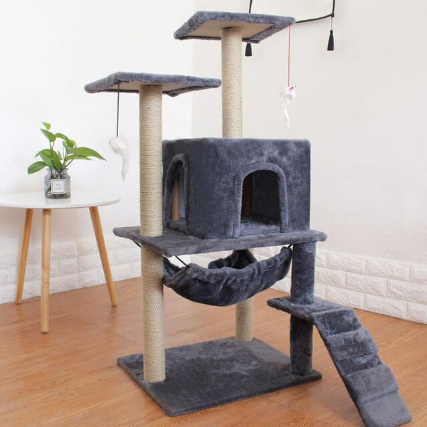 Pet Cat Climber Multi-layer Luxury Furniture Cat Scratching Post Climbing Tree Jumping Frame Toy with Ladder Cats House Supplies