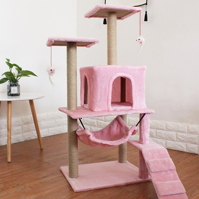 Pet Cat Climber Multi-layer Luxury Furniture Cat Scratching Post Climbing Tree Jumping Frame Toy with Ladder Cats House Supplies