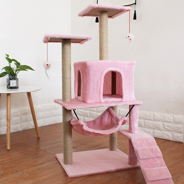 Pet Cat Climber Multi-layer Luxury Furniture Cat Scratching Post Climbing Tree Jumping Frame Toy with Ladder Cats House Supplies