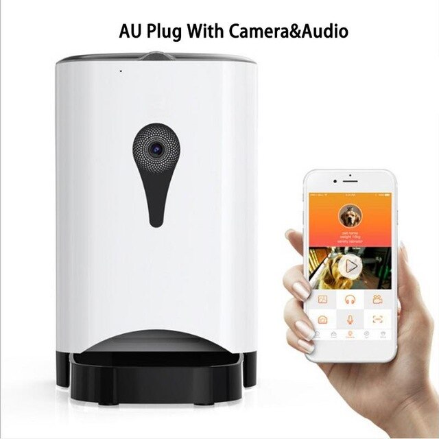 Pet Intelligent Automatic Feeder With WiFi Remote Control With Video Monitors Rechargeable Suitable For Dogs Cats Innovative