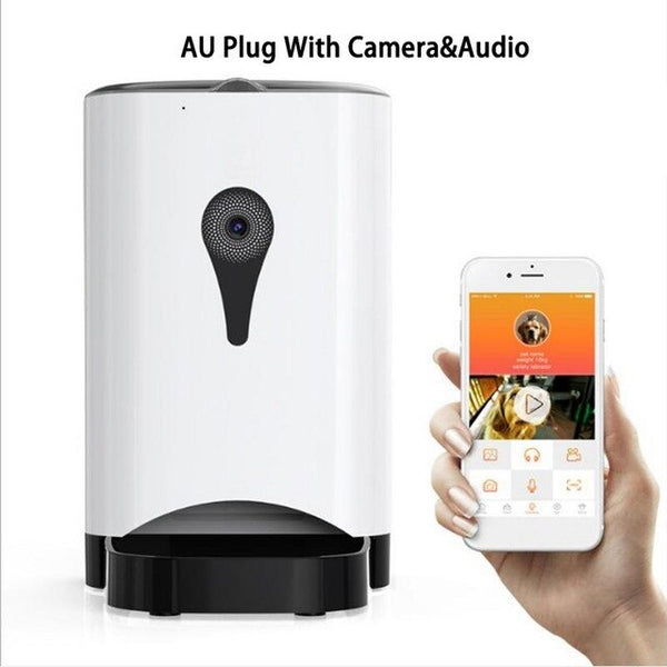 Pet Intelligent Automatic Feeder With WiFi Remote Control With Video Monitors Rechargeable Suitable For Dogs Cats Innovative