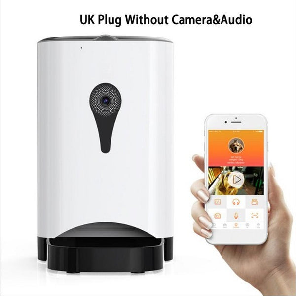 Pet Intelligent Automatic Feeder With WiFi Remote Control With Video Monitors Rechargeable Suitable For Dogs Cats Innovative