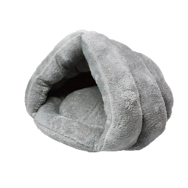 Winter Cat Bed Cave Warming Pet Sleeping Bag For Small Dog Kitty Hamster Soft Mat Washable Cats Nest Pink Plush Kitten Houses
