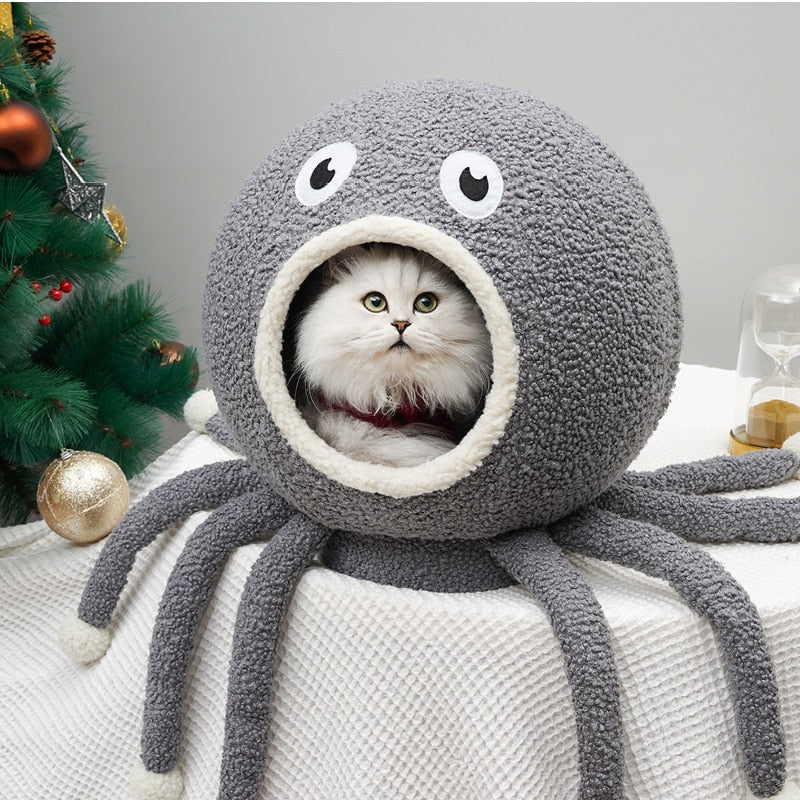 cat cave  pet dog cat bed  cat house  mat outdoor  cat bed house tent squid shape pet house dropshipping