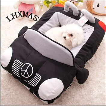 2016 Car Shape Cat Bed Dog Bed Pet Bed Warm Soft Teddy Small Dogs Kennel Dog House Pet Sleeping Bag Cat House Cama Perro D291