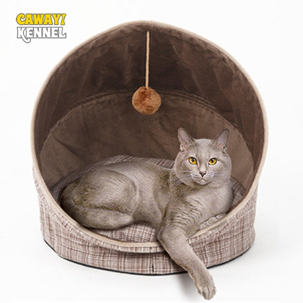 CAWAYI KENNEL Steel Wire Pet Cat Worm House Nest with Toys Collapsible Cat Nest Play With Ball  Cat Play Tunnel for Cat D1447