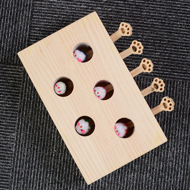 2019 Popular Pet Cat Toys High Quality Upgrade Pet Cat Entertainment Toy With 5 Holes Mouse Hole Cat Catch Bite Interactive Toy