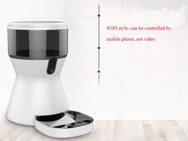 Fashion Smart Automatic Feeder Dogs Cat Food Rechargable Video Monitor Automatic Pet Feeder 4L Wifi Remote Control Pet Feeder