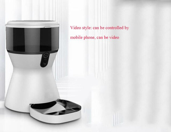 Fashion Smart Automatic Feeder Dogs Cat Food Rechargable Video Monitor Automatic Pet Feeder 4L Wifi Remote Control Pet Feeder