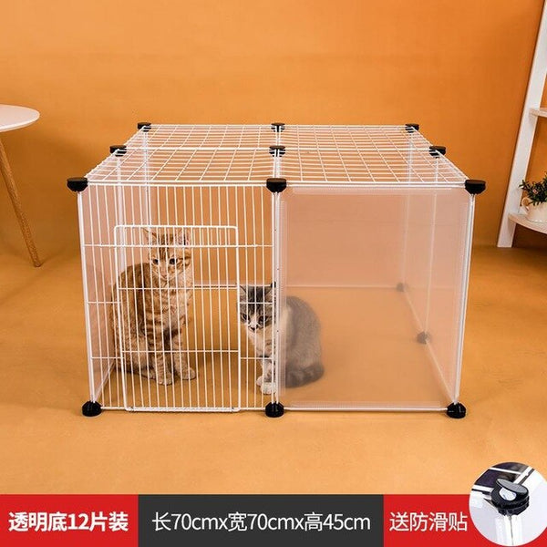 Cat cage home cat villa large house double litter fence anti-jump indoor isolation