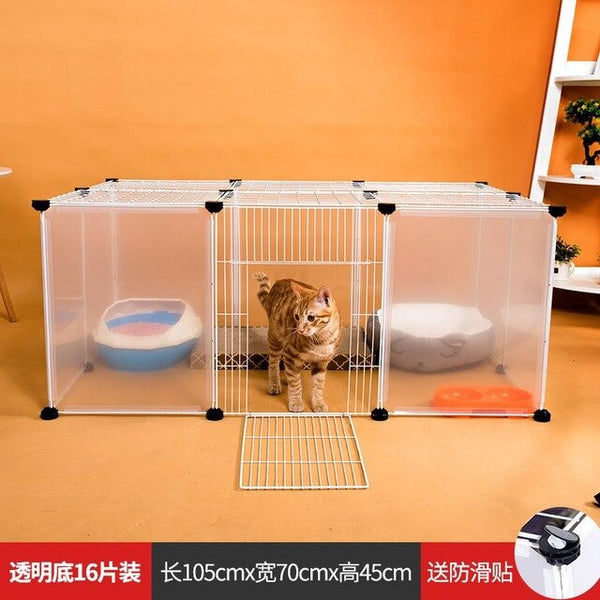 Cat cage home cat villa large house double litter fence anti-jump indoor isolation