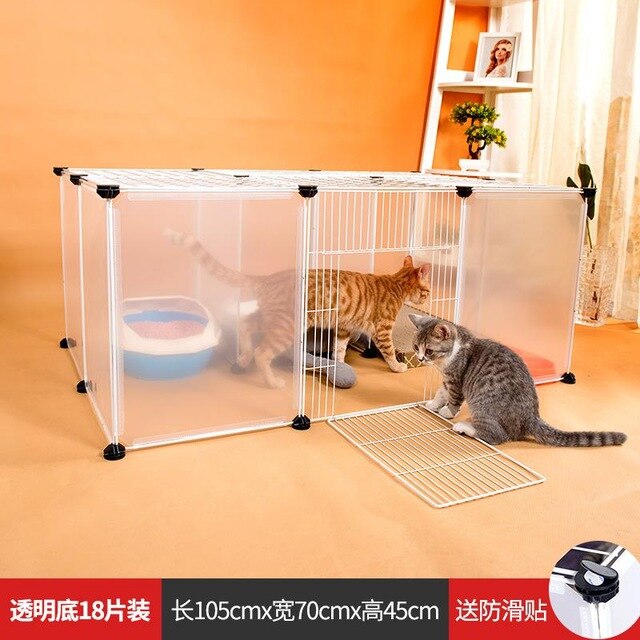 Cat cage home cat villa large house double litter fence anti-jump indoor isolation