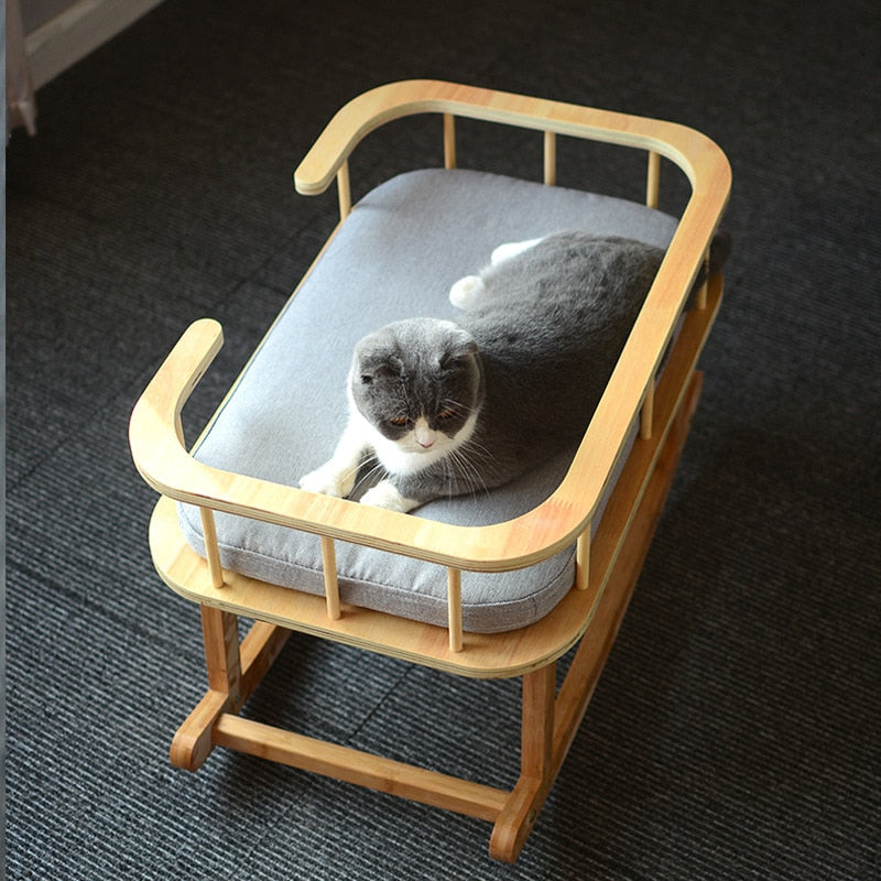 Wood cat beds shake beds for pets pet bed luxury  cat home goods wood rest house for pets freeshipping