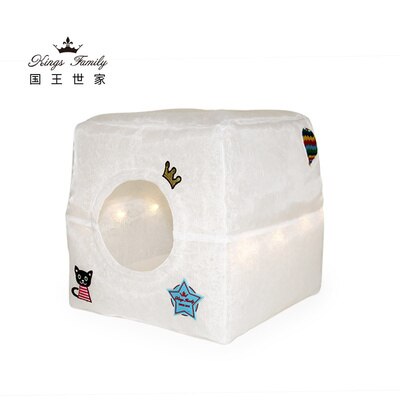 Make the brightest cub ice silk cat nest on summer night with a closed folding cat house cat supplies cold mat cat bed house